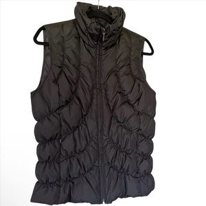 Nine West Black Down Quilted Puffer Vest Y2K Womens Size M